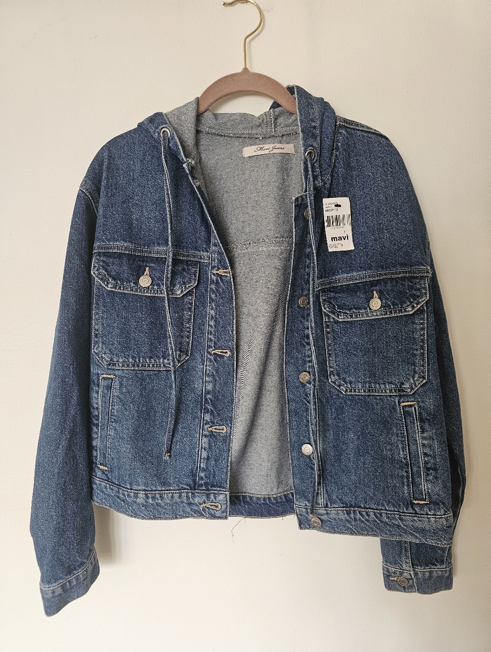 NWT Mavi Hooded Jean Jacket